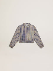 Golden Goose Girls' polo shirt with geometric print