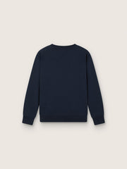 Golden Goose Journey crew neck sweatshirt for boys in navy blue cotton with mascot print