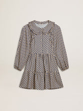 Golden Goose Girls' dress with geometric print and removable collar