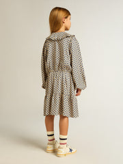 Golden Goose Girls' dress with geometric print and removable collar