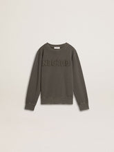 Golden Goose Kids’ gray sweatshirt with raised logo