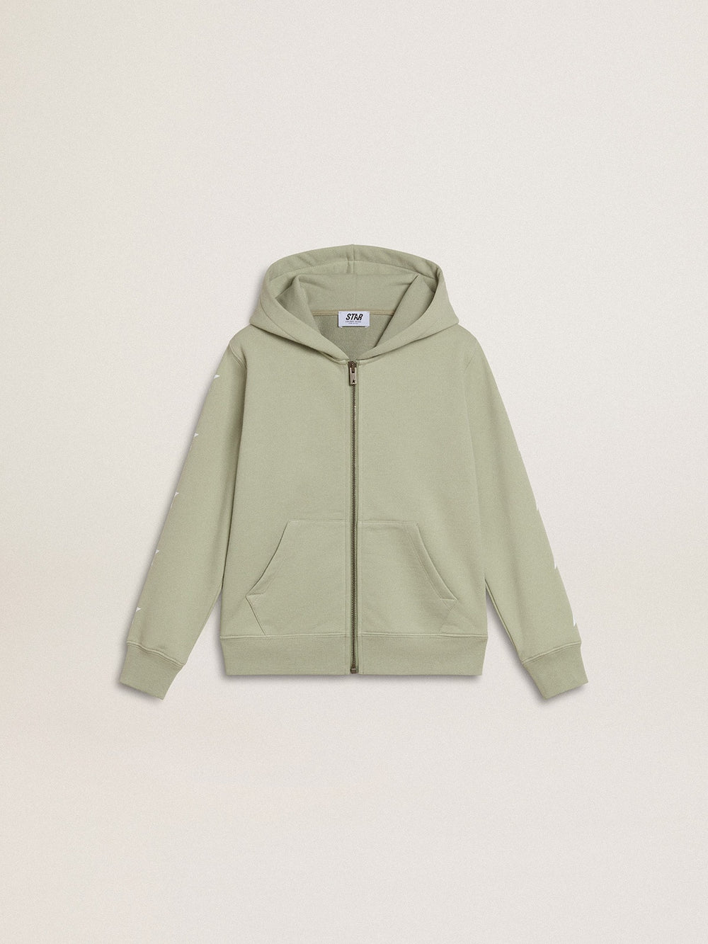 Golden Goose Light green sweatshirt with zip fastening