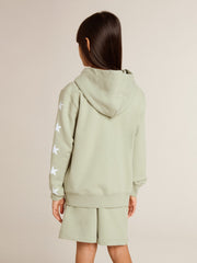 Golden Goose Light green sweatshirt with zip fastening