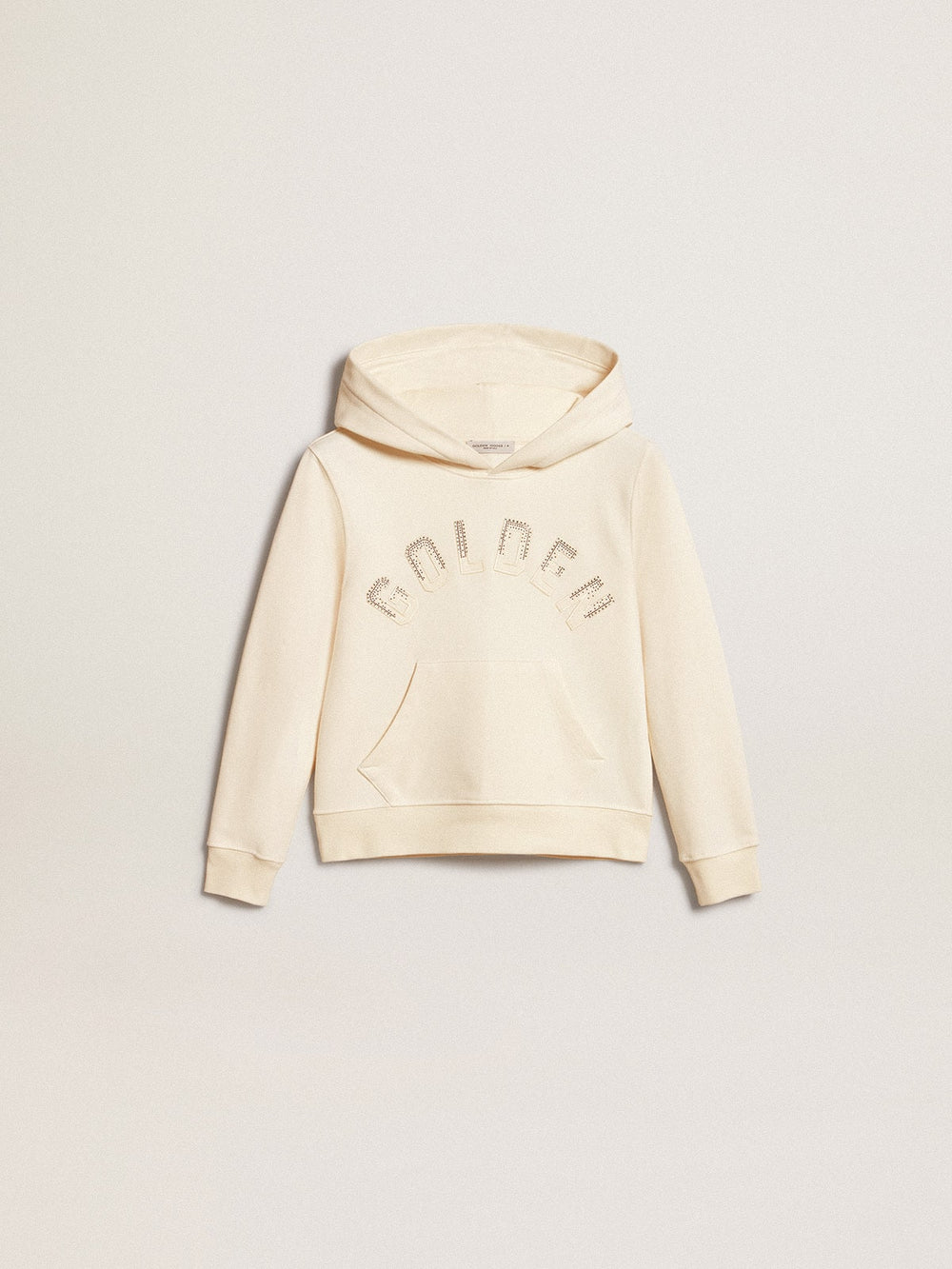Golden Goose Hooded sweatshirt in aged white with patches