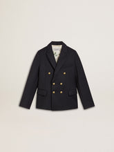 Golden Goose Boys' dark blue double-breasted blazer