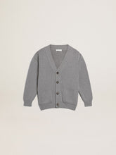 Golden Goose Gray cotton cardigan with logo on the back