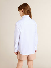 Golden Goose Girls’ striped shirt with embroidered lettering on the pocket