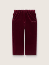 Golden Goose Girls’ burgundy velvet-effect pants with rear pocket