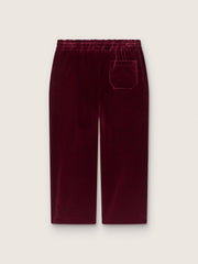Golden Goose Girls’ burgundy velvet-effect pants with rear pocket
