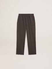 Golden Goose Kids' military-green jogging pants with embroidery