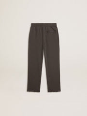 Golden Goose Kids' military-green jogging pants with embroidery
