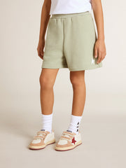 Golden Goose Light green shorts with white star