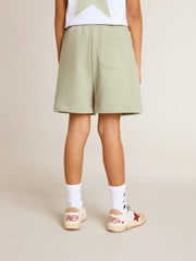 Golden Goose Light green shorts with white star