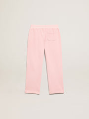 Golden Goose Pink joggers with glitter star on the front