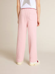 Golden Goose Pink joggers with glitter star on the front