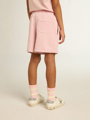 Golden Goose Girls’ shorts in pink with white star
