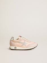 Golden Goose Marathon Junior in pink nylon with printed star and leather heel tab