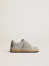 Golden Goose Ball Star Junior in glitter with ice-gray suede inserts