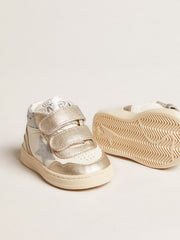 Golden Goose June Junior in nappa and metallic leather inserts with glitter star