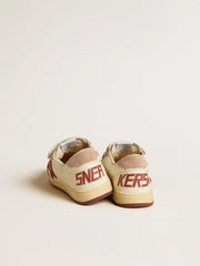 Golden Goose Ball Star Junior in nappa with nappa star and pink suede heel tab