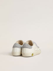 Golden Goose Junior Old School with silver Swarovski crystal heel tab and straps