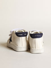Golden Goose June Junior in nappa with dark blue suede star and heel tab