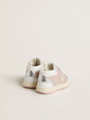 Golden Goose Junior June in pink leather with metallic leather inserts and suede star