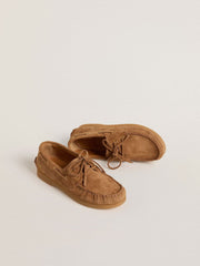 Golden Goose Junior Cruise loafer in light brown suede