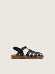 Golden Goose Junior Maxime sandals in navy-blue leather