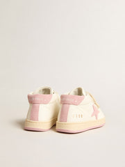 Golden Goose June Junior in nappa leather with old rose suede star and heel tab