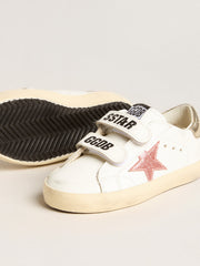 Golden Goose Junior Old School with metallic peach leather star