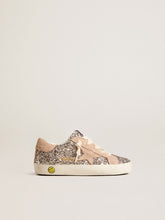 Golden Goose Junior Super-Star in glitter with suede star and heel tab