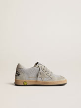 Golden Goose Ball Star Young in glitter with ice-gray suede inserts