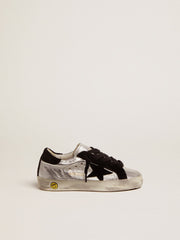 Golden Goose Super-Star sneakers in silver leather with suede inserts
