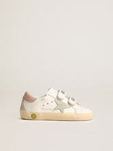 Golden Goose Young Old School in leather with gray suede star and old rose heel tab