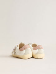 Golden Goose Young Old School in leather with gray suede star and old rose heel tab