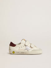 Golden Goose Young Old School with silver metallic leather star and purple suede heel tab