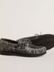 Golden Goose Young Cruise loafer in black distressed leather