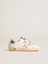 Golden Goose Young Old School in leather with metallic peach leather star