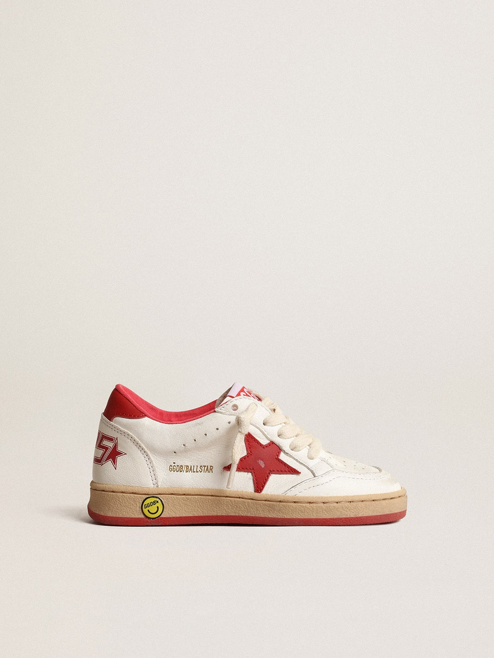 Golden Goose Ball Star Young in nappa with red leather star and heel tab