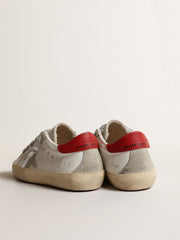 Golden Goose Super-Star Young with suede star and red leather heel tab