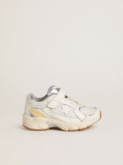 Golden Goose Young Lightstar in white leather and mesh with white leather star