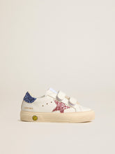 Golden Goose Young May School in leather with glitter star and heel tab