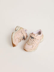 Golden Goose Young Lightstar in pink leather and mesh with pink leather star