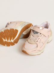 Golden Goose Young Lightstar in pink leather and mesh with pink leather star