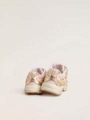 Golden Goose Young Lightstar in pink leather and mesh with pink leather star