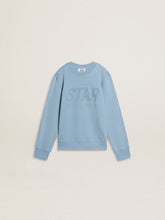 Golden Goose Boys' light blue sweatshirt with lettering on the front