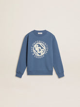 Golden Goose Kids’ blue sweatshirt with white embossed patches