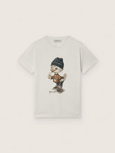 Golden Goose Journey T-shirt for boys in white cotton jersey with digital mascot print