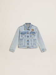Golden Goose Light denim jacket with embroidery